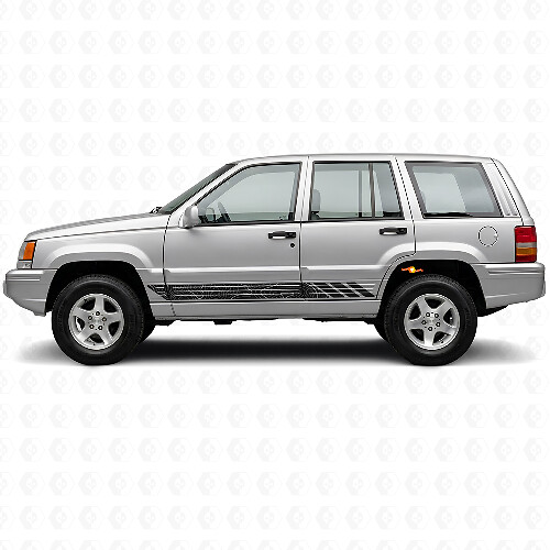 Topographic Style Stripes Side Vinyl Decal for Jeep Grand Cherokee 1993-1998