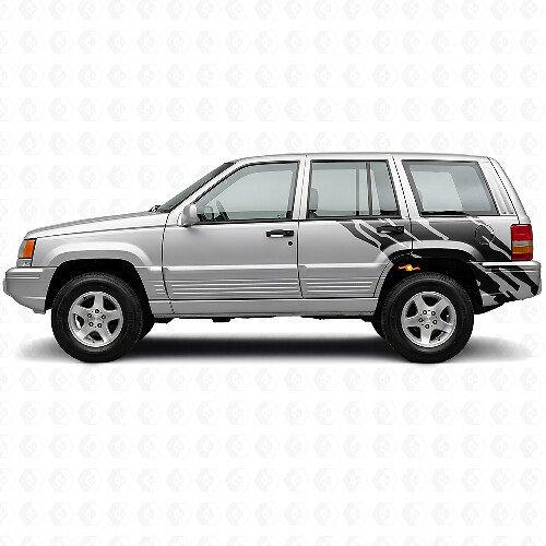 Mud Splash Graphic Rear Side Vinyl Decal for Jeep Grand Cherokee 1993-1998