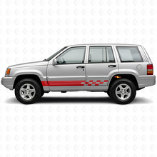 Checkered Stripes Side Vinyl Decal for Jeep Grand Cherokee 1993-1998_3