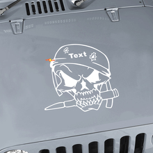 Military Soldier Skull Hood Vinyl Decal For Jeep Wrangler TJ LJ JK 2