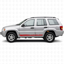 Checkered Curved Side Stripes Vinyl Decal for Jeep Grand Cherokee 1999-2004_3