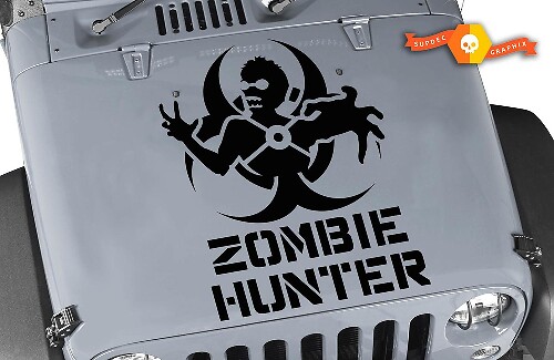 Rubicon Zombie Hunter Vinyl Decal Sticker for Jeep Wrangler CJ YJ TJ JK
