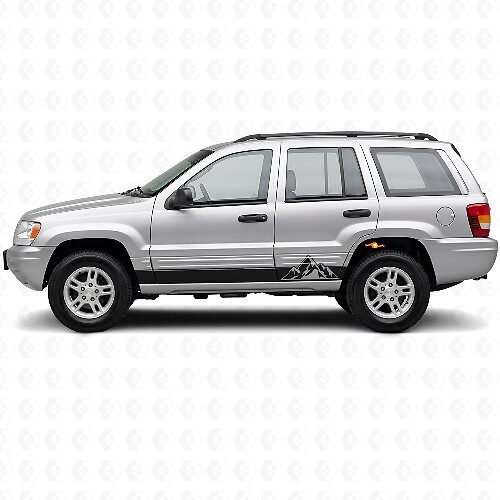 Mountains Style Stripes Side Vinyl Decal for Jeep Grand Cherokee 1999-2004_1