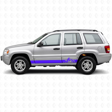 Mountains Style Stripes Side Vinyl Decal for Jeep Grand Cherokee 1999-2004_2