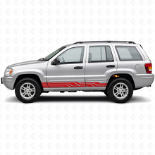 Intertwined Stripes Side Vinyl Decal for Jeep Grand Cherokee 1999-2004_3