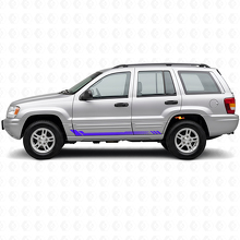 Honeycomb Stripes Side Vinyl Decal for Jeep Grand Cherokee 1999-2004_2