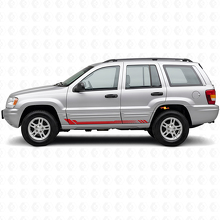 Honeycomb Stripes Side Vinyl Decal for Jeep Grand Cherokee 1999-2004_3
