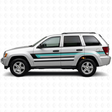 Triple Stripes Door Side Vinyl Decal for Jeep Grand Cherokee 2005-2010_2