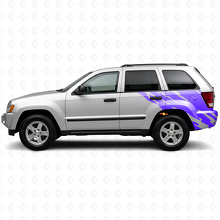 Mud Splash Graphic Rear Side Vinyl Decal for Jeep Grand Cherokee 2005-2010_2