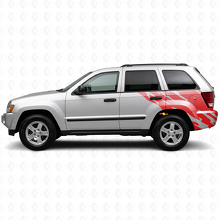 Mud Splash Graphic Rear Side Vinyl Decal for Jeep Grand Cherokee 2005-2010_3