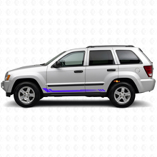 Honeycomb Stripes Side Vinyl Decal for Jeep Grand Cherokee 2005-2010_2