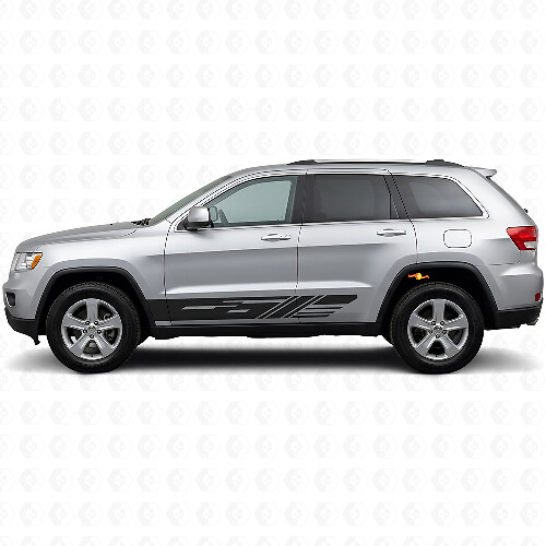 Decorated Side Stripes Vinyl Decal Kit for Jeep Grand Cherokee 2011-2021