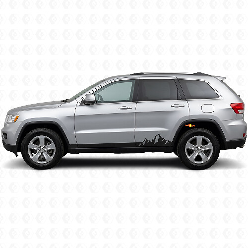 Mountains Thin Stripes Side Vinyl Decal for Jeep Grand Cherokee 2011-2021_1