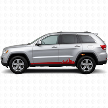 Mountains Thin Stripes Side Vinyl Decal for Jeep Grand Cherokee 2011-2021_3