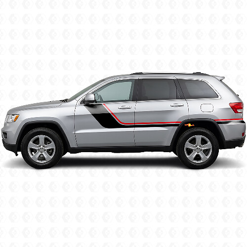 Twin Stripes Side Vinyl Decal for Jeep Grand Cherokee 2011-2021