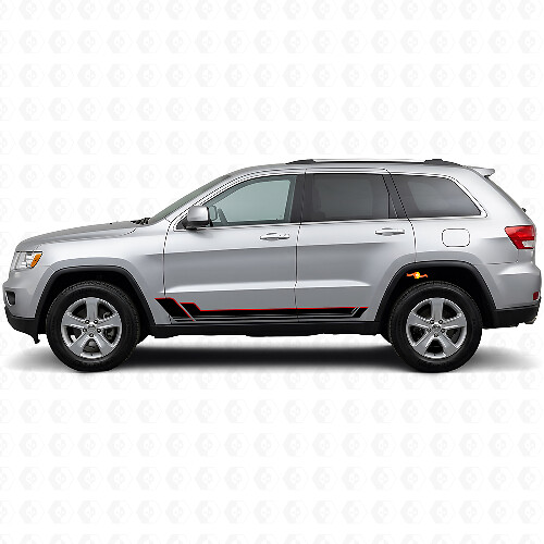 Twin Stripes Rocker Panel Vinyl Decal for Jeep Grand Cherokee 2011-2021