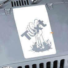 Zombie Hand Hood Vinyl Decal For Jeep Wrangler CJ YJ TJ JK 2