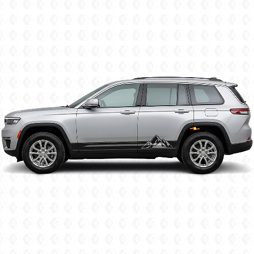 Mountains Style Stripes Side Vinyl Decal for Jeep Grand Cherokee 2021+