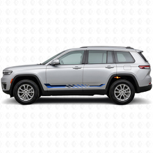 Checkered Flag Side Stripes Vinyl Decal for Jeep Grand Cherokee 2021+_2