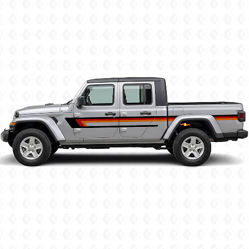 Triple Stripes Door Side Vinyl Decal for Jeep Gladiator 2020+_1