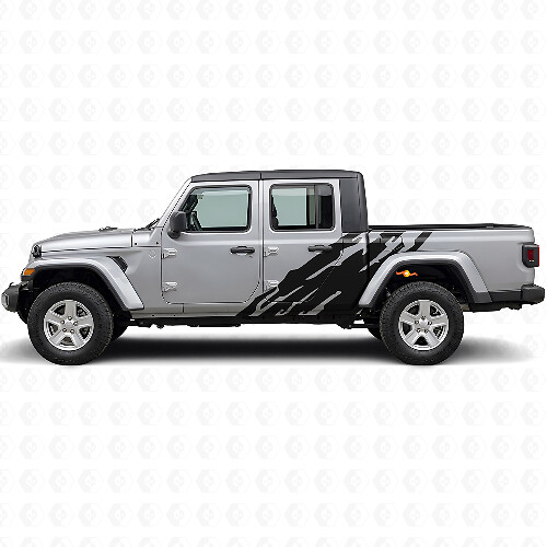 Mud Splash Graphic Side Vinyl Decal for Jeep Gladiator 2020+_1