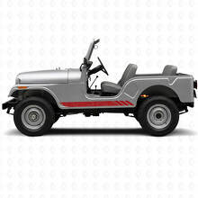 Topographic Style Stripes Side Vinyl Decal for Jeep CJ-5 1955-1983_3