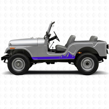 Mountains Thin Stripes Side Vinyl Decal for Jeep CJ-5 1955-1983_2