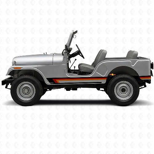 Triple Stripes Door Side Vinyl Decal for Jeep CJ-5 1955-1983_1