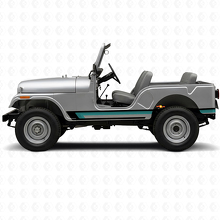 Triple Stripes Door Side Vinyl Decal for Jeep CJ-5 1955-1983_2