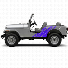 Mud Splash Graphic Side Vinyl Decal for Jeep CJ-5 1955-1983_2