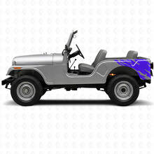 Mud Splash Graphic Rear Side Vinyl Decal for Jeep CJ-5 1955-1983_2