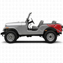 Mud Splash Graphic Rear Side Vinyl Decal for Jeep CJ-5 1955-1983_3