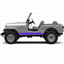 Intertwined Stripes Side Vinyl Decal for Jeep CJ-5 1955-1983_2