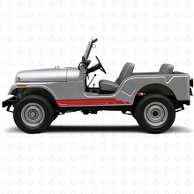 Curved Stripes Side Vinyl Decal Kit for Jeep CJ-5 1955-1983_3