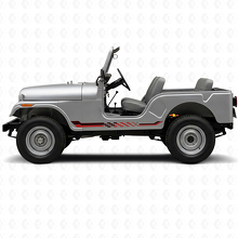 Checkered Flag Side Stripes Vinyl Decal for Jeep CJ-5 1955-1983_3