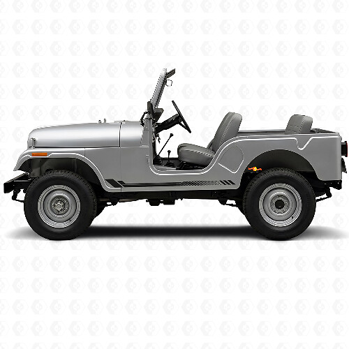 Honeycomb Stripes Side Vinyl Decal for Jeep CJ-5 1955-1983_1