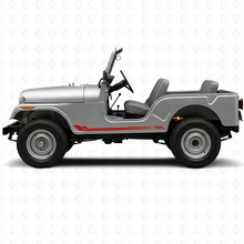 Honeycomb Stripes Side Vinyl Decal for Jeep CJ-5 1955-1983_3