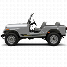 Curved Stripes Rocker Panel Vinyl Decal for Jeep CJ-5 1955-1983_2