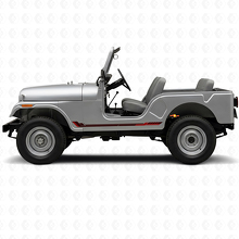 Racing Style Side Stripes Vinyl Decal for Jeep CJ-5 1955-1983_3