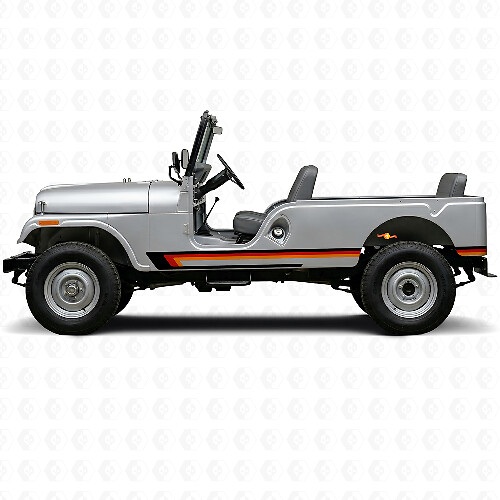 Triple Stripes Door Side Vinyl Decal for Jeep CJ-6 1955-1975_1