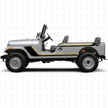 Twin Stripes Side Vinyl Decal for Jeep CJ-6 1955-1975_2