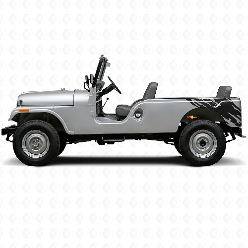 Mud Splash Graphic Rear Side Vinyl Decal for Jeep CJ-6 1955-1975