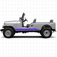 Curved Stripes Side Vinyl Decal Kit for Jeep CJ-6 1955-1975_2