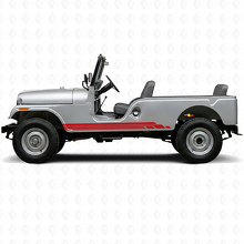 Curved Stripes Side Vinyl Decal Kit for Jeep CJ-6 1955-1975_3