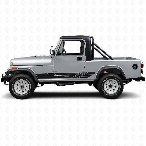 Decorated Side Stripes Vinyl Decal Kit for Jeep CJ-8 Scrambler 1981-1986