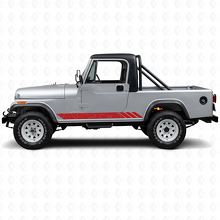 Topographic Style Stripes Side Vinyl Decal for Jeep CJ-8 Scrambler 1981-1986_3