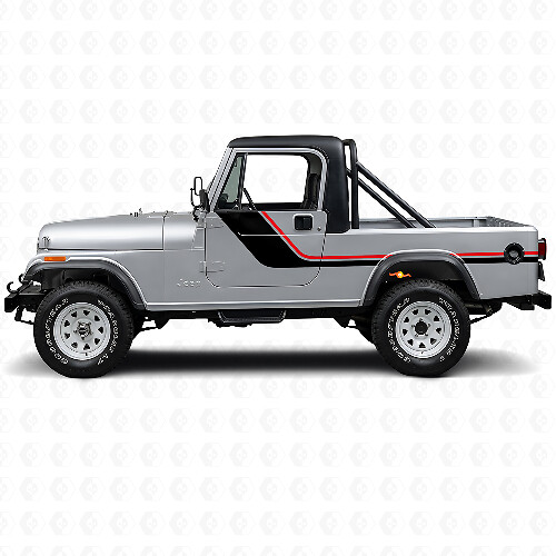 Twin Stripes Side Vinyl Decal for Jeep CJ-8 Scrambler 1981-1986_1
