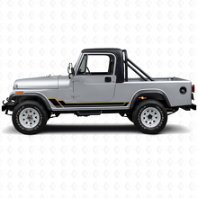 Twin Stripes Rocker Panel Vinyl Decal for Jeep CJ-8 Scrambler 1981-1986_2