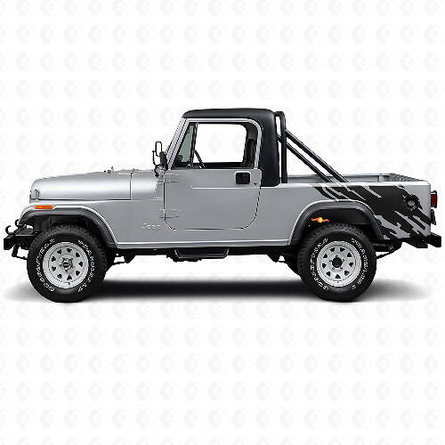Mud Splash Graphic Rear Side Vinyl Decal for Jeep CJ-8 Scrambler 1981-1986_1