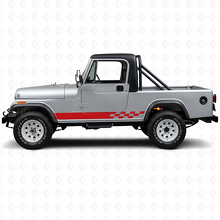 Checkered Stripes Side Vinyl Decal for Jeep CJ-8 Scrambler 1981-1986_3